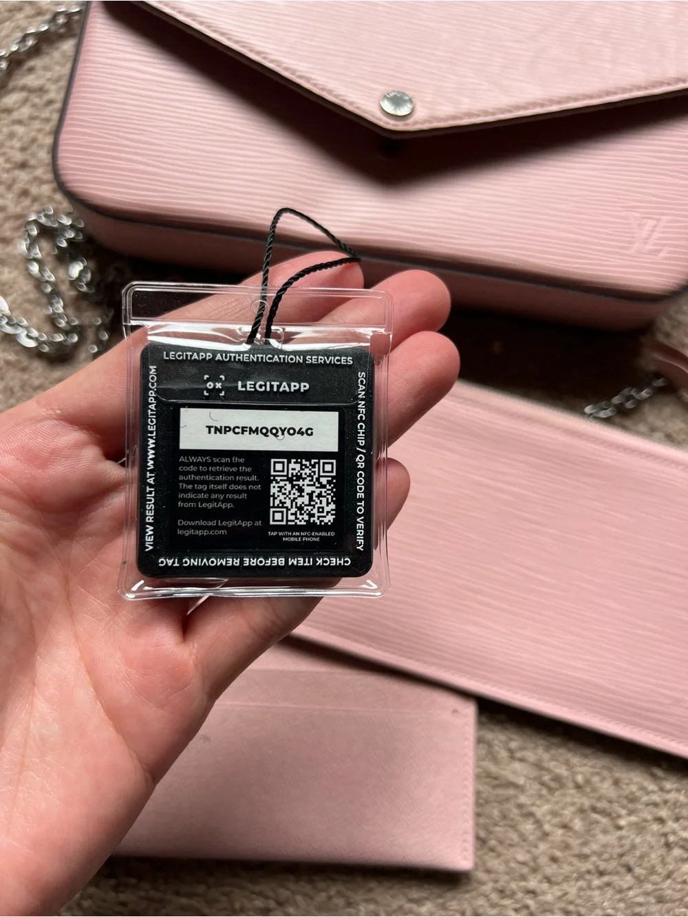 Louis Vuitton Pink Epi Leather Crossbody with Chain Strap and Pouch